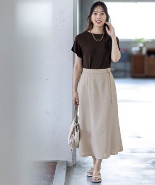 ANY SIS 【WEB・一部店舗限定】スイートクール スカート ライトベージュ