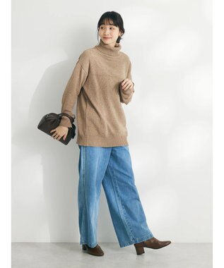 CRAFT STANDARD BOUTIQUE 洗えるコードモールタートルネックプルオーバー Beige