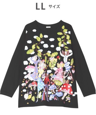 tsumori chisato SLEEP ツモリチサト トップス 長袖 ラウンドネック ルームウェア 綿100%(本体) tsumori chisato SLEEP UTX560 /ワコール ブラック
