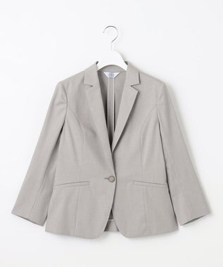 J.PRESS LADIES 【セットアップ対応・洗える・撥水・防汚】コットンFITTYシャーク テーラード ジャケット ベージュ系