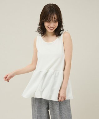 Green Parks 裾バルーンレイヤータンク White