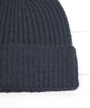 石田製帽 モヘア ホールガーメントシャロット ニット帽 ブラック