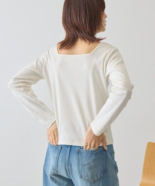 AMERICAN HOLIC 【2WAY】スクエアネックプルオーバー Ivory