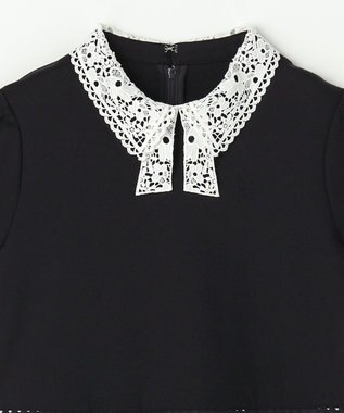 組曲 KIDS 【150-170㎝】 ドットジャガードワンピース＆ジャケットセット ネイビー