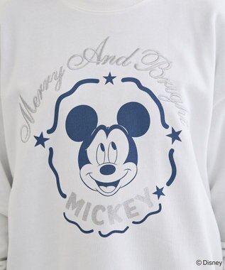 Green Parks ミッキー＆フレンズ／刺繍裏毛プルオーバーⅡ White