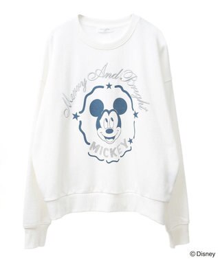 Green Parks ミッキー＆フレンズ／刺繍裏毛プルオーバーⅡ White