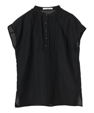 Green Parks ・ＥＬＥＮＣＡＲＥ　ＤＵＥ　ピンタックフレンチブラウス Black