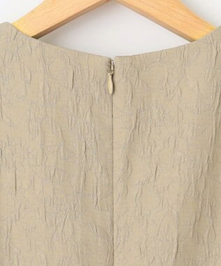 組曲 フラワーラメジャカード ジャンパースカート ベージュ系