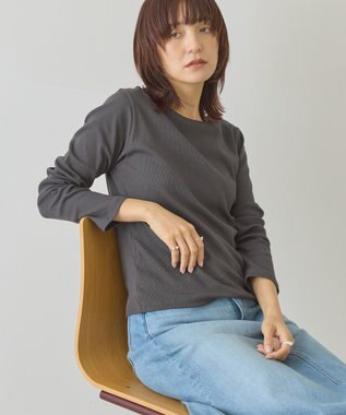 AMERICAN HOLIC 【2WAY】スクエアネックプルオーバー Charcoal Gray