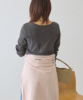 AMERICAN HOLIC 【2WAY】スクエアネックプルオーバー Charcoal Gray