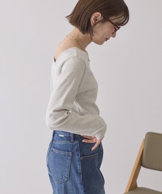 AMERICAN HOLIC 【2WAY】スクエアネックプルオーバー Oatmeal