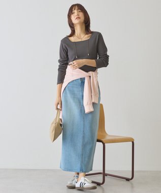 AMERICAN HOLIC 【2WAY】スクエアネックプルオーバー Charcoal Gray