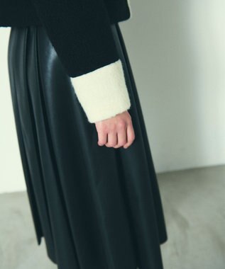 GRACE CONTINENTAL ウールパイルジャケット ブラック