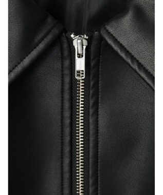 Green Parks ・ＥＬＥＮＣＡＲＥ　ＤＵＥ　合皮ステンカラーブルゾン Black