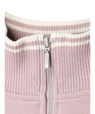 earth music&ecology ハーフＺＩＰラインプルオーバー Pink Beige