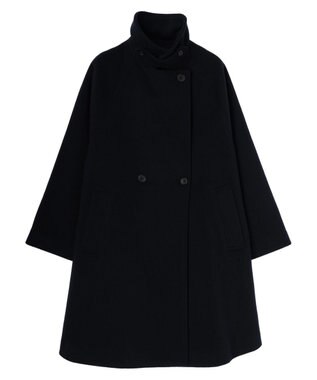 Green Parks ビーバー調テーラードカラーコート Navy