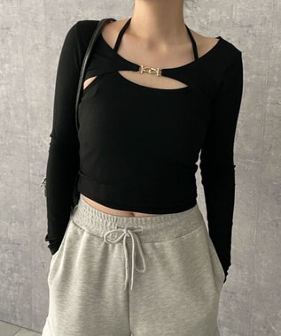 WEGO 【２点セット】カーデ付きアンサンブル