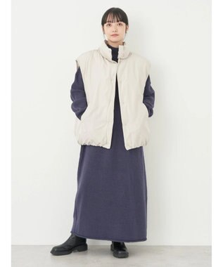 earth music&ecology ＦＬＵＦＦＹハイネックワンピース Navy