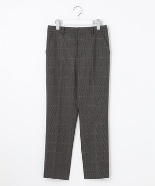 J.PRESS LADIES 【洗える】アルガンシルクチェック テーパード パンツ ブラウン系3