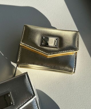 WEGO メタリックプレートウォレット ゴールド