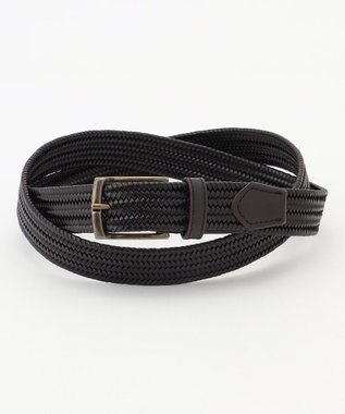 JOSEPH ABBOUD 【キングサイズ・イタリア素材・ストレッチ・日本製】 ストレッチレザー ベルト　30㎜ ダークブラウン系