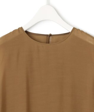 ICB L 【洗える】 キュプラシルクローン ワンピース キャメル系