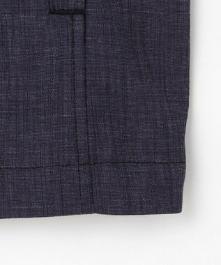 JOSEPH ABBOUD 【洗える・麻混】クールリネン シャツ ネイビー系