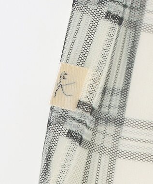 組曲 KIDS 【110-140㎝】ノエルチェック チュールスカート オフホワイト系5