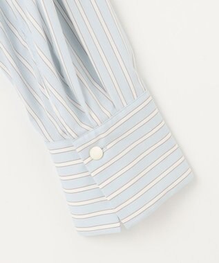 自由区 【洗える】SOMELOSチュニック ブラウス サックスストライプ