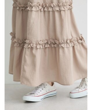 earth music&ecology ミニフリルボリュームスカート Mocha