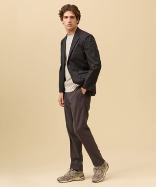 J.PRESS MEN 【洗える / 高通気性 / ストレッチ性 / 防シワ】プレーンウィーブ スラックス / ノータック グレー系