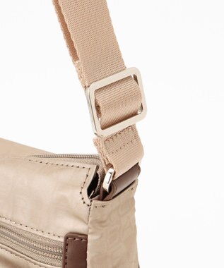 LA BAGAGERIE モノグラム　スクエアナイロンショルダー　Sサイズ ゴールド