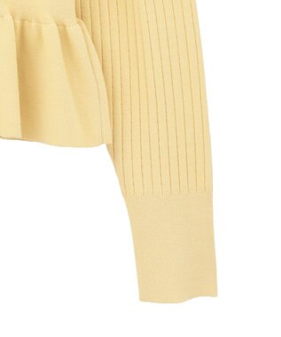 YECCA VECCA 金釦ペプラムニット Yellow