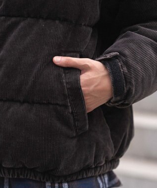 WEGO 【ユニセックス着用ITEM/MLサイズ展開】コーデュロイパファーブルゾン ブラックその他