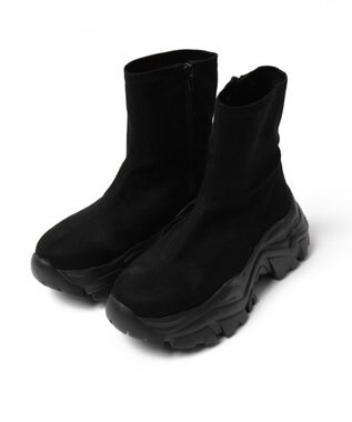 WEGO 厚底スニーカーソールショートブーツ ブラックその他