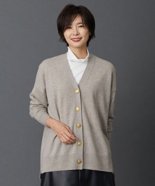 J.PRESS LADIES 【120周年企画・洗える】CASHMERE BLEND カーディガン ベージュ系