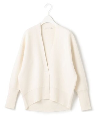 ICB 【洗える】ウールカシミヤ Vネックカーディガン オフホワイト系