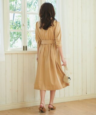 Feroux トレンチ風 ワンピース ベージュ系