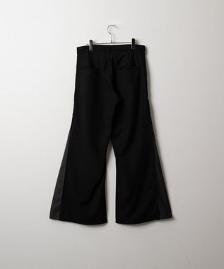 WEGO 【ユニセックス着用ITEM】サイドZIPフレアスラックス ブラック