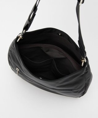 russet クラウズナイロン 縦長2WAYショルダーバッグ(CE-1623) Black