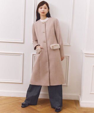 TOCCA 【消臭】FUR BOX ウールコート ブラウン系