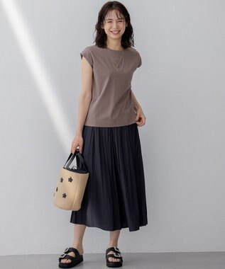 組曲 L フレンチスリーブカットソー モカグレー系