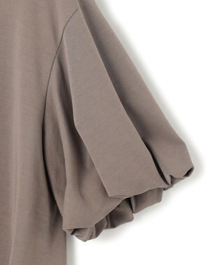 23区 【WEB&一部店舗限定/接触冷感】ツイストコットンプレーティング バルーンスリーブ カットソー ブラウン系