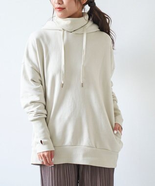 OP／FILA 【OP】ネックウォーマー付き裏毛パーカー グレー