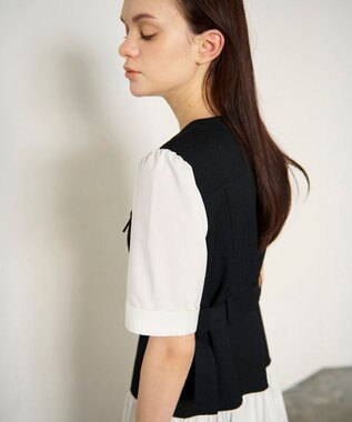 GRACE CONTINENTAL レイヤードコンビワンピース ブラック