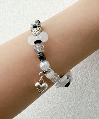 WEGO Lビーズチャームブレス ブラック