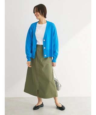Green Parks 洗える　ショート丈カーディガン Blue