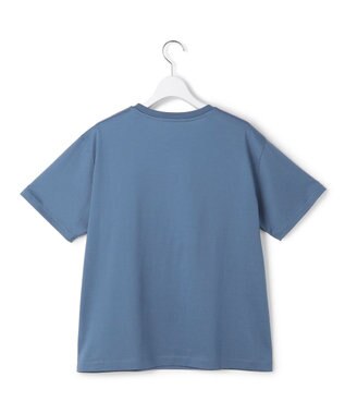 23区 シルキータッチ ベーシック Tシャツ ダルブルー系