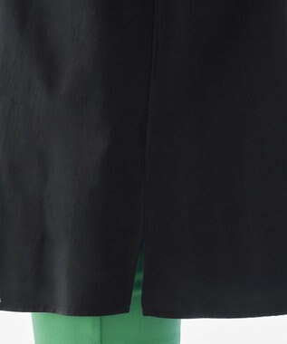 Tiaclasse L 【洗える】シアーコンビチュニックブラウス ブラック