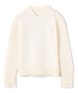 BEIGE， 【洗える・CLUEL 4月号掲載】COMFREY / オーガニックコットンクルーネックニット Meringue